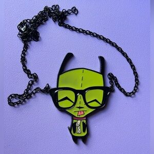 Invader Zim GIR necklace